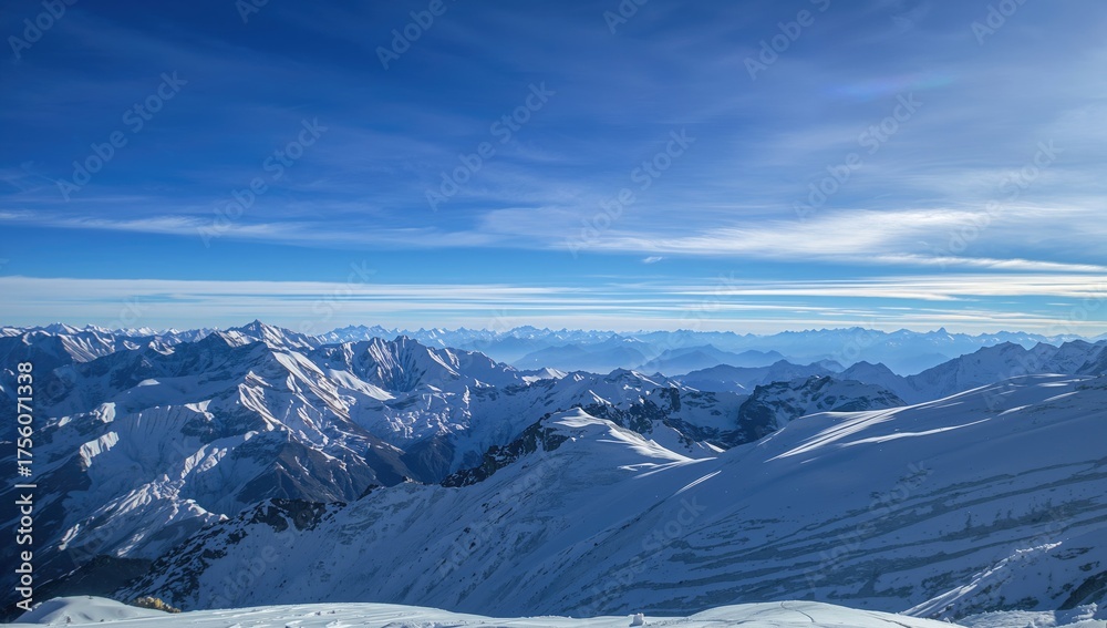 Obraz premium Glaciers visible from Kala Patthar summit viewpoint