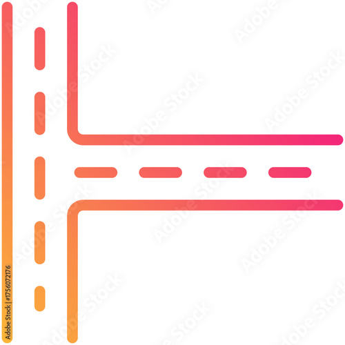 road gradient line icon