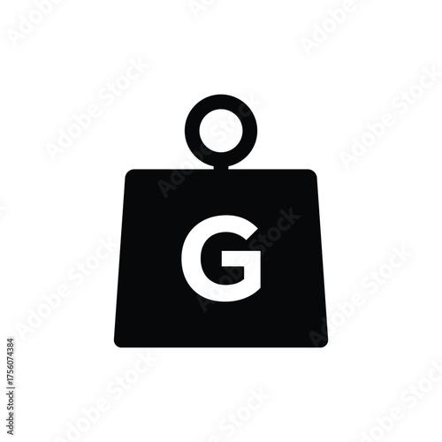 Weight gram icon vector template
