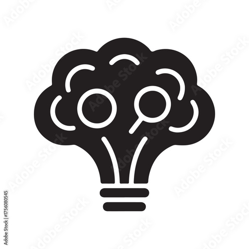 Creative Brainstorming Idea Process Solid Icon