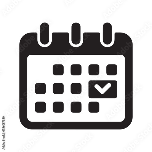 Weekly Schedule Planner Solid Icon