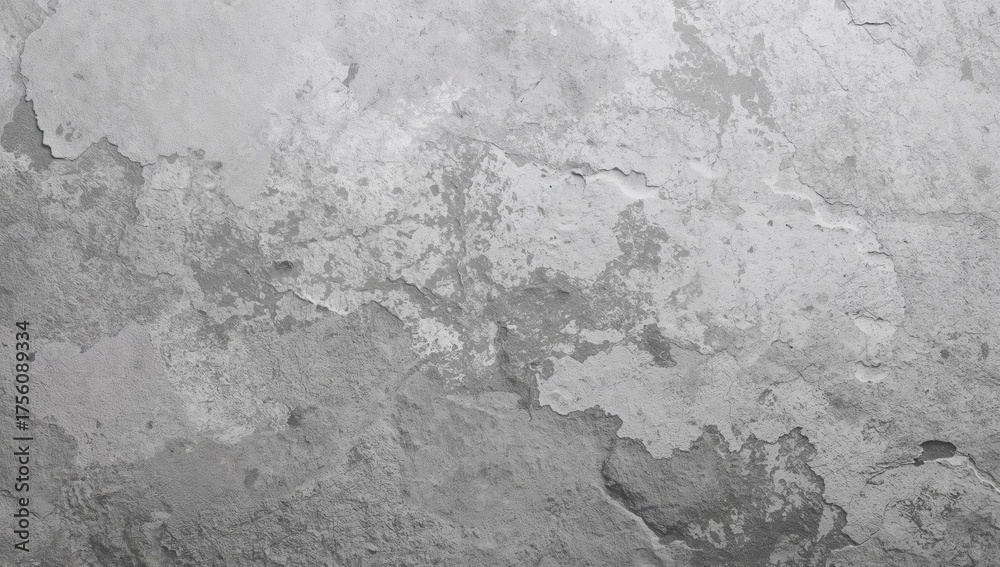 Fototapeta premium Grungy gray banner with a textured stone wall close-up