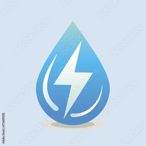 Innovative Water Energy Icon Depicting Hydropower and Sustainable Resource Concepts