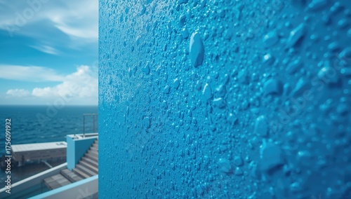 Texture of a Blue Painted Surface