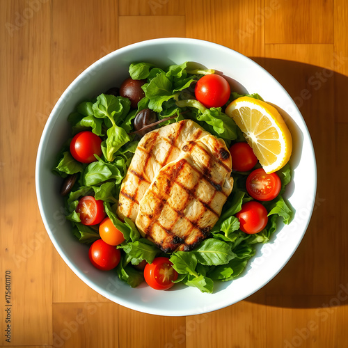 grilled chicken breast with vegetables
