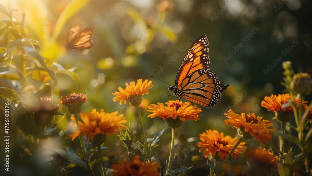 Obraz premium Stunning Kaper Pari exploring blossoms, wildlife, and vibrant butterflies up close