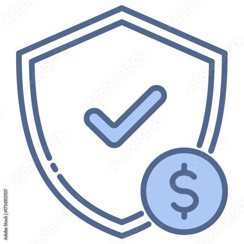 Financial Protection Blue Icon