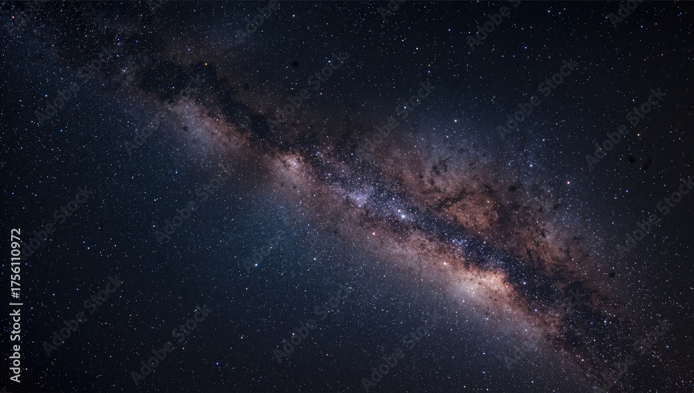 Fototapeta premium A full panorama of the Milky Way galaxy.