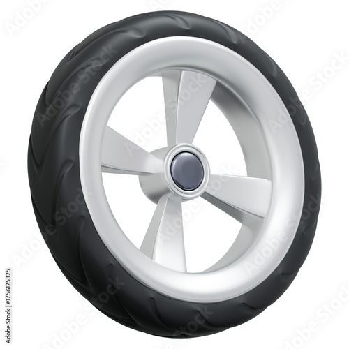 Motorcycle Tire Wheel 3D Icon
