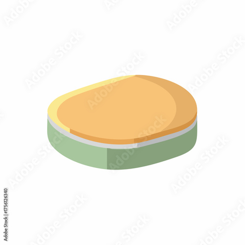 Isometric Platform Style Shape Isolated on White Background