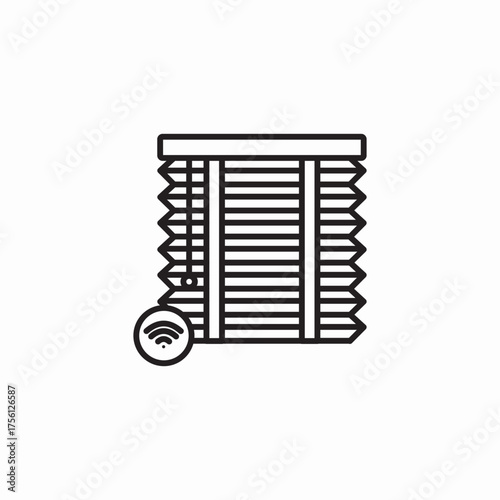 smart window blinds icon sign vector