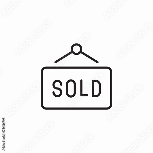 sold sign real estate icon sign vector