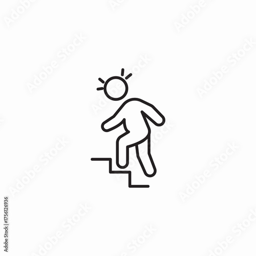 striving up success icon sign vector