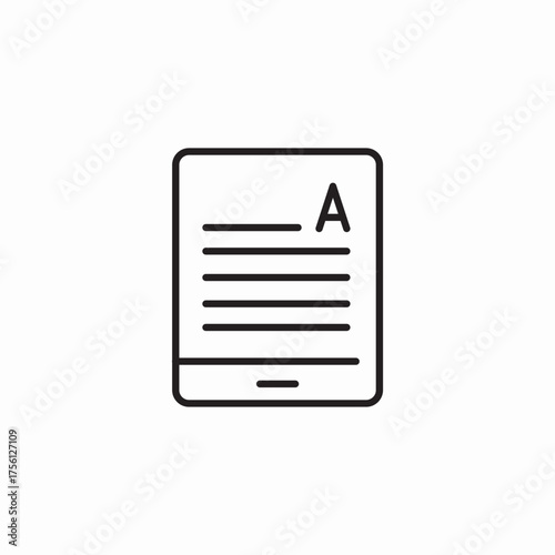 tablet text document icon sign vector