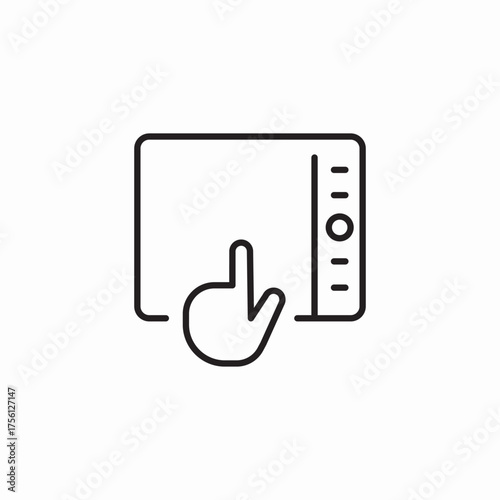 tablet touch controls icon sign vector