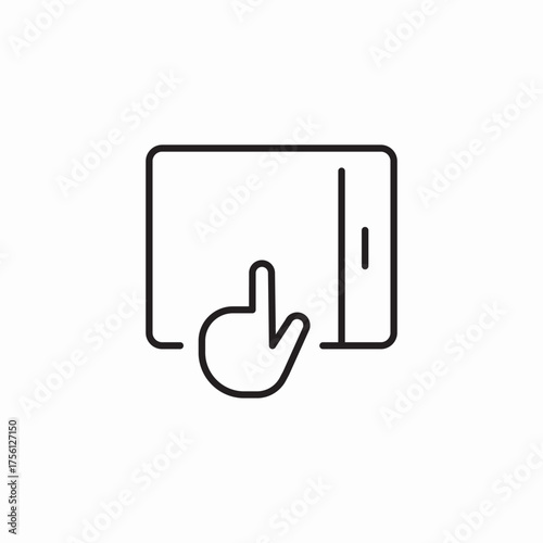 tablet touch tap icon sign vector