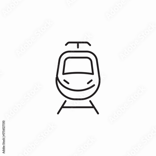 train on tracks icon sign vector