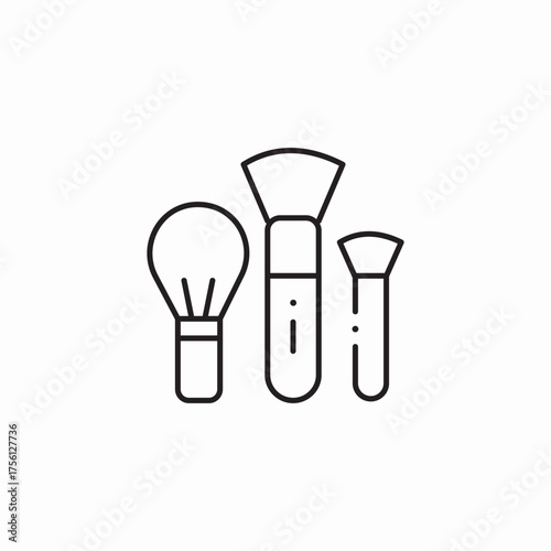 various makeup brushes icon sign vector