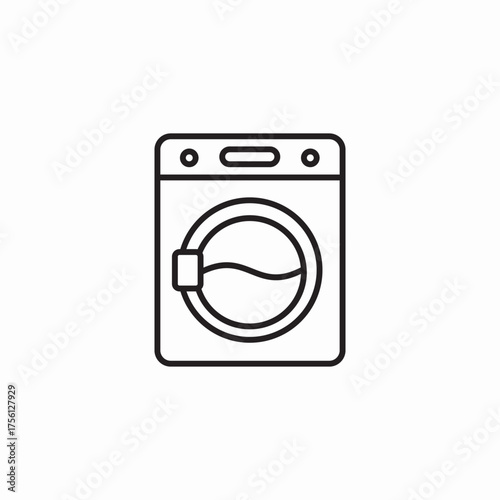 washing machine laundry icon sign vector