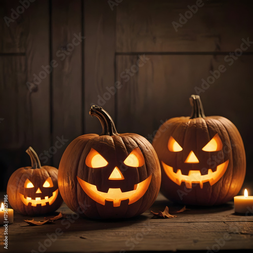 halloween pumpkin on black background