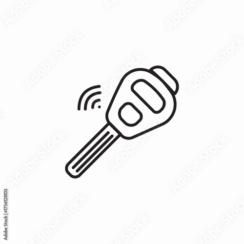 wireless car key icon sign vector