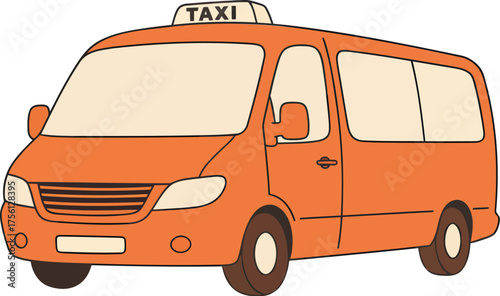 Orange Shuttle Van Taxi Service Transportation
