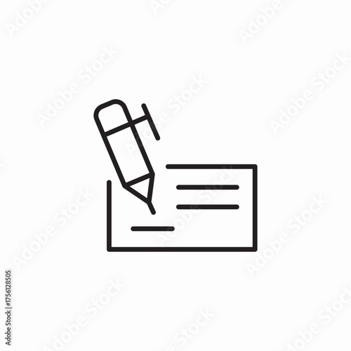 write sign check icon sign vector