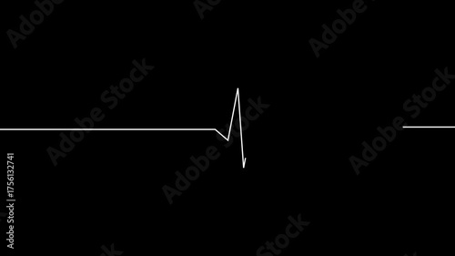 Heartbeat sign icon. white color bright Heartbeat icon shape animation. Heartbeat monitor EKG line monitor showing heart pulse.