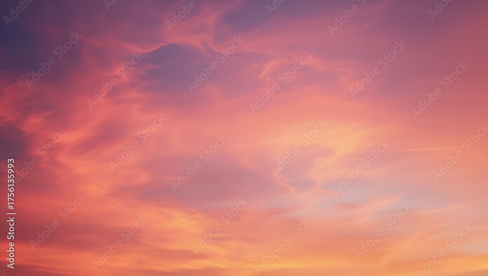 Fototapeta premium Vintage sky scene with vibrant clouds