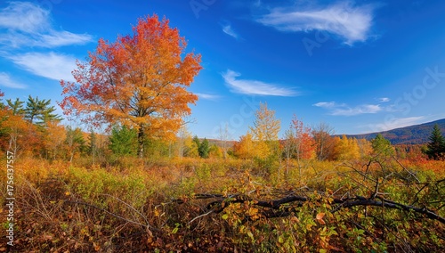 Fall leaves in the northeastern region of the US