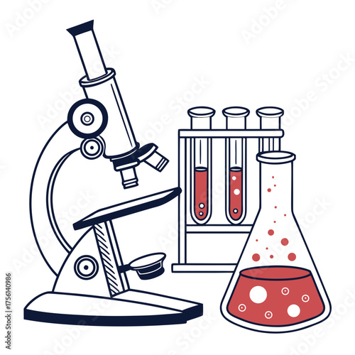 Vector art of science equipment