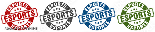 esports stamp. esports round stamp set isolated on white background