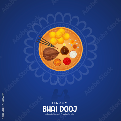 Bhai Dooj. thali with a message. Bhai Dooj Poster