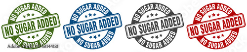 no sugar added stamp. no sugar added round stamp set isolated on white background