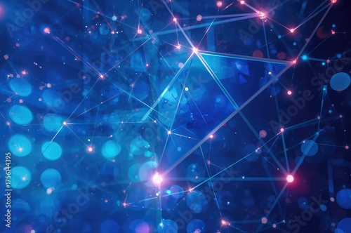 Geometric network of dots, ...
