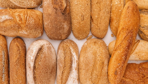 Variety of freshly baked br...