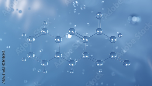 Photos isoalloxazine molecular structure, 3d model molecule, heterocyclic compound stru