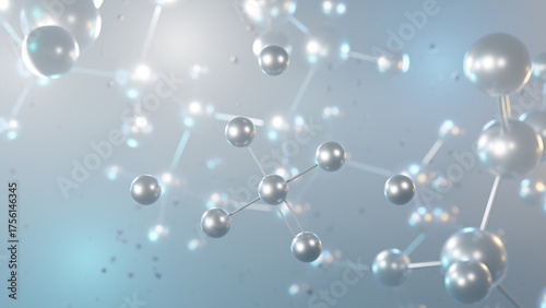 trisodium phosphate molecular structure, 3d model molecule, antioxidants structural chemical formula view from a microscope