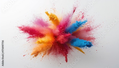 Vibrant colored powder expl...