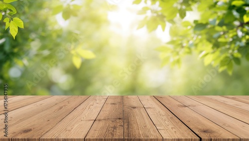 Blank wooden tabletop with ...