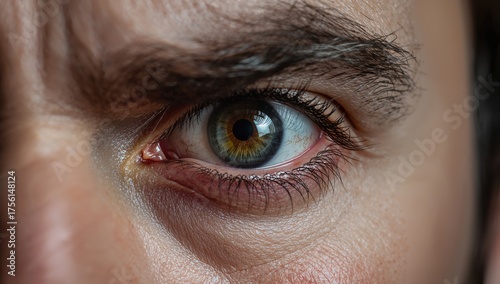 Extreme close-up of a human...