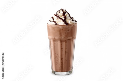 Chocolate milkshake in a gl...