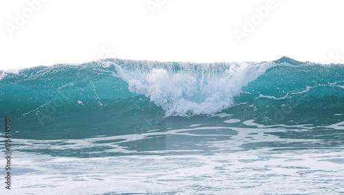 Isolated white foamy ocean ...