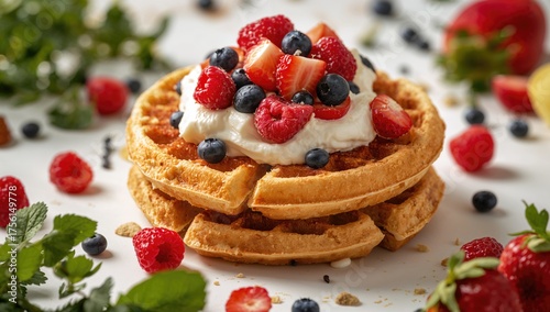 Detailed view of waffles to...