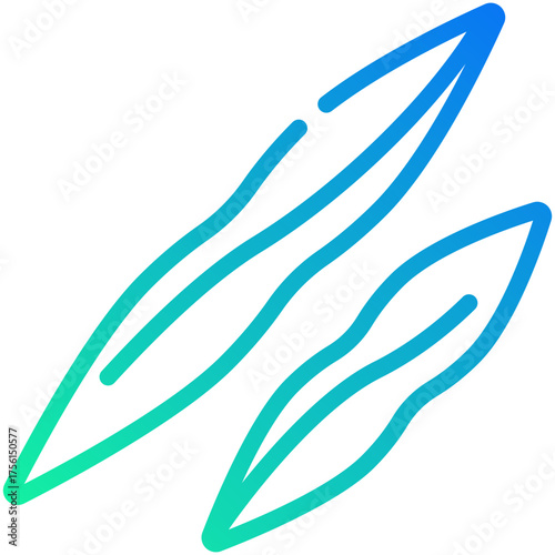 green beans gradient line icon