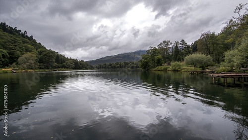 A cloudy day over a scenic ...