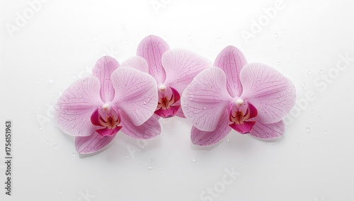 Pink orchid blossoms isolat...
