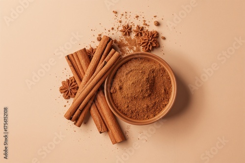 Bowl filled with ground cin...