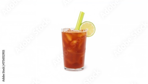 Cup of Bloody Mary garnishe...