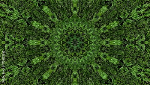 Mandala designed using wood...